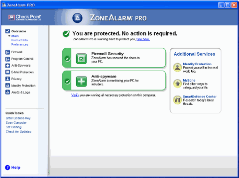 zone alarm pro software